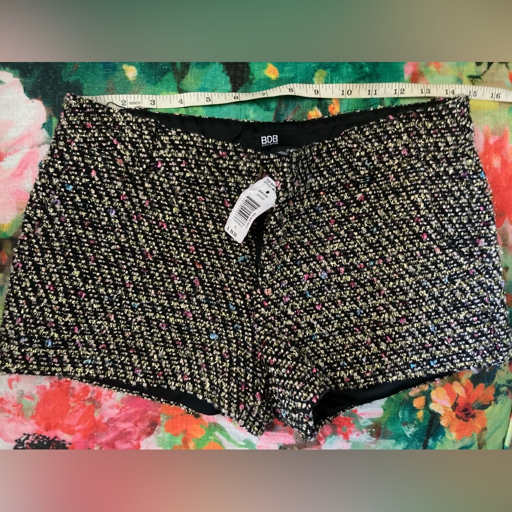 Buffalo David Bitton Black Tweed High Waist Shorts